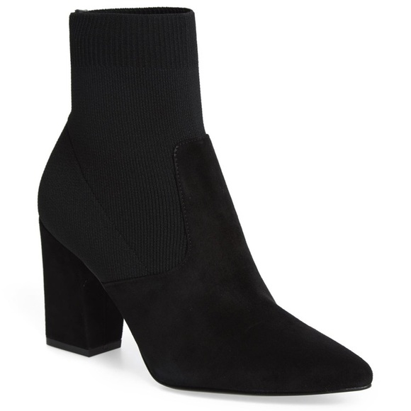 Steve Madden Shoes - Steve Madden Reece Black Suede Sock Booties